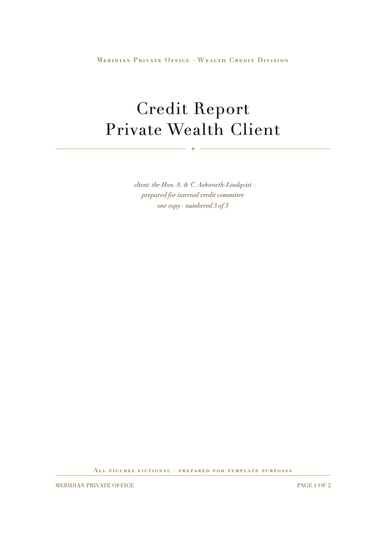 Luxury premium credit report